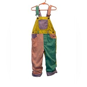 Colorful Dotty Dungarees Kids Overalls 4-5Y